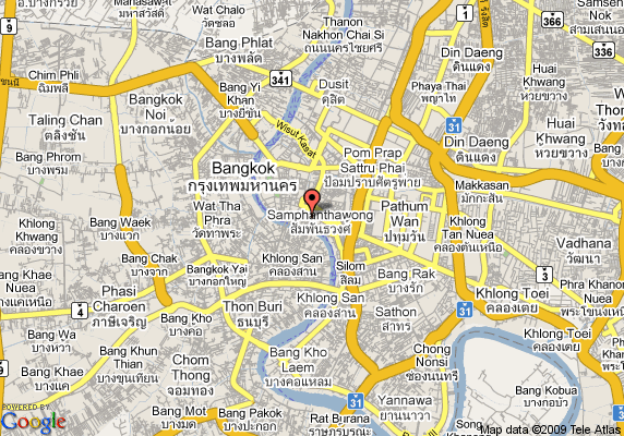 bangkok map thailand